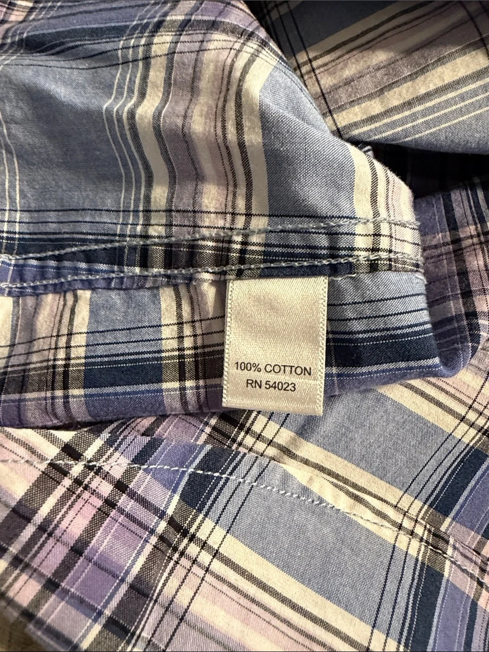 Banana Republic Blue and White Plaid Button-Down Shirt
